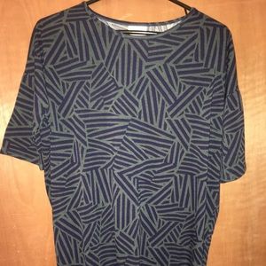 LuLaRoe Irma XS Shirt Grey Purple